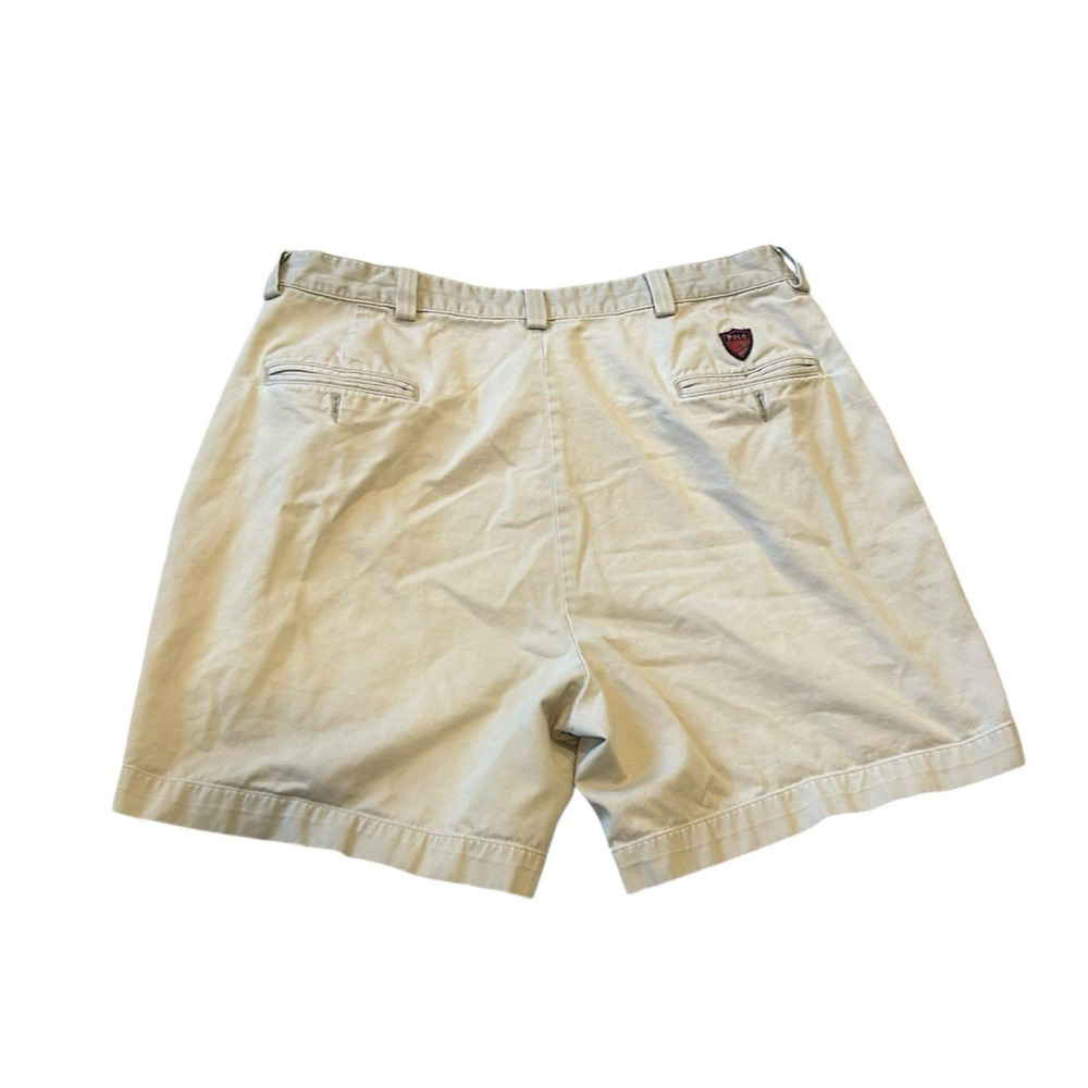 Vintage 90s Polo Ralph Lauren Chino Shorts Men’s 38 Beige Khaki Preppy Golf - Picture 2 of 16
